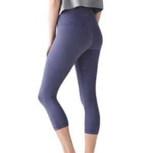 Lululemon Align Crop High Rise Pull On Yoga Activewear Leggings Greyvy Gray 4